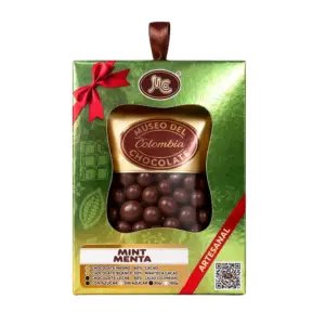 Perlado de menta recubierta de chocolate 80gr