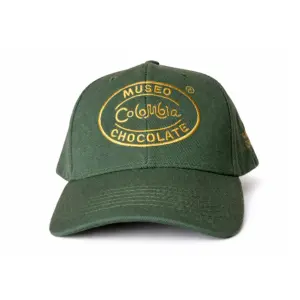 Gorra Museo del Chocolate verde oscuro
