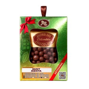 Menta cubierta de chocolate leche 40% - con azúcar.